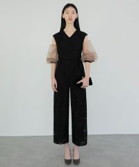 Leja/レジャ Leja 2WAYシアースリーブ花柄パンツドレス美脚効果結婚式 パーティードレス 成人式 20代 30代 40代/508027677