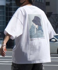 ILL‘S/イルズ ILL'S イラストバックプリント ワンポイント刺繍 ビッグシルエット半袖Tシャツ ユニセックス/508027805