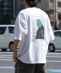 ILL‘S/イルズ ILL'S イラストバックプリント ワンポイント刺繍 ビッグシルエット半袖Tシャツ ユニセックス/508027806