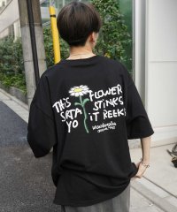 Mark Gonzales/マークゴンザレス Mark Gonzales フロント/バックプリント ワンポイント刺繍 ビックシルエットTシャツ ユニセックス/508027812