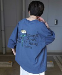 Mark Gonzales/マークゴンザレス Mark Gonzales フロント/バックプリント ワンポイント刺繍 ビックシルエットTシャツ ユニセックス/508027812