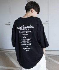 Mark Gonzales/マークゴンザレス Mark Gonzales フロント/バックプリント ワンポイント刺繍 ビックシルエットTシャツ ユニセックス/508027813