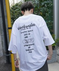 Mark Gonzales/マークゴンザレス Mark Gonzales フロント/バックプリント ワンポイント刺繍 ビックシルエットTシャツ ユニセックス/508027813