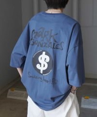 Mark Gonzales/マークゴンザレス Mark Gonzales フロント/バックプリント ワンポイント刺繍 ビックシルエットTシャツ ユニセックス/508027814