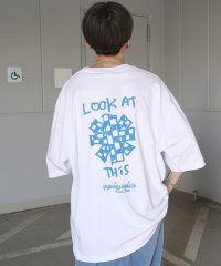 Mark Gonzales/マークゴンザレス Mark Gonzales フロント/バックプリント ワンポイント刺繍 ビックシルエットTシャツ ユニセックス/508027815