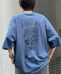 Mark Gonzales/マークゴンザレス Mark Gonzales フロント/バックプリント ワンポイント刺繍 ビックシルエットTシャツ ユニセックス/508027815