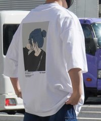 ILL‘S/イルズ ILL'S イラストバックプリント ワンポイント刺繍 ビッグシルエット半袖Tシャツ ユニセックス/508027820