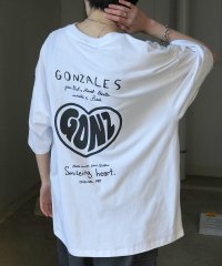 Mark Gonzales/マークゴンザレス Mark Gonzales フロント/バックプリント ワンポイント刺繍 ビックシルエットTシャツ ユニセックス/508027821