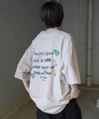 Mark Gonzales/マークゴンザレス Mark Gonzales フロント/バックプリント ワンポイント刺繍 ビックシルエットTシャツ ユニセックス/508027822