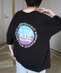 Mark Gonzales/マークゴンザレス Mark Gonzales フロント/バックプリント ワンポイント刺繍 ビックシルエットTシャツ ユニセックス/508027823