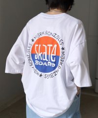 Mark Gonzales/マークゴンザレス Mark Gonzales フロント/バックプリント ワンポイント刺繍 ビックシルエットTシャツ ユニセックス/508027823