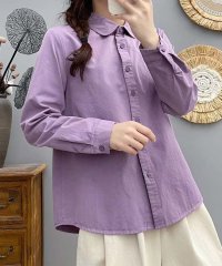 aimoha/アイモハ aimoha ラウンドカラーコットンシャツ/508027827