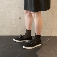 ALL BLACK/オールブラック ALL BLACK 【本革】リボンスリッポンシューズ/508028046
