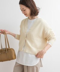 URBAN RESEARCH DOORS/透かし柄キーネックカーディガン/508028212