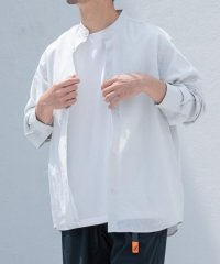 URBAN RESEARCH ROSSO/『WEB限定』『XLサイズあり』リラックスコットンリネンバンドカラー長袖シャツ/508028426