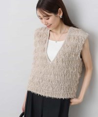 MK MICHEL KLEIN/ループフリンジニットベスト/洗える/508029529
