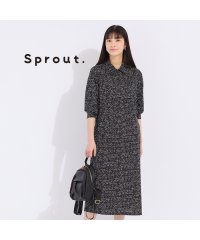 Liliane Burty/【Sprout.】ロゴスムースプリント　シャツワンピース/508029715