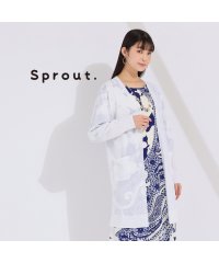Liliane Burty/【Sprout.】綿ナイロン　Vネックニットカーディガン/508030171