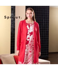 Liliane Burty/【Sprout.】綿ナイロン　Vネックニットカーディガン/508030171