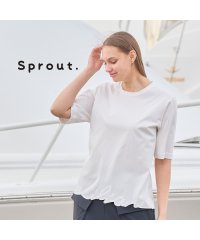 Liliane Burty/【Sprout.】綿ポリエステル　裾ロゴプリントTシャツ/508030172