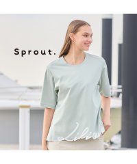 Liliane Burty/【Sprout.】綿ポリエステル　裾ロゴプリントTシャツ/508030172