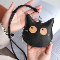REAL STYLE/リアルスタイル REAL STYLE コインケース ポーチ 小物入れ レディース メンズ ミニ財布 小銭入れ 猫 革 合皮 フェイクレザー 小さめ 首掛け 動物/508030749