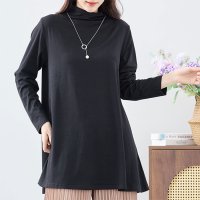 REAL STYLE/リアルスタイル REAL STYLE カットソー レディース 長袖 チュニック ロング ボトルネック 40代 50代 60代 体型カバー ゆったり 大きいサイズ/508030791