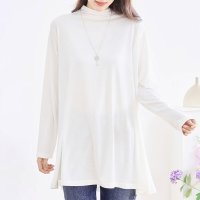REAL STYLE/リアルスタイル REAL STYLE カットソー レディース 長袖 チュニック ロング ボトルネック 40代 50代 60代 体型カバー ゆったり 大きいサイズ/508030791