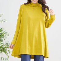 REAL STYLE/リアルスタイル REAL STYLE カットソー レディース 長袖 チュニック ロング ボトルネック 40代 50代 60代 体型カバー ゆったり 大きいサイズ/508030791