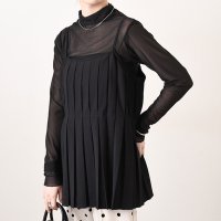 REAL STYLE/リアルスタイル REAL STYLE キャミソール レイヤード ビスチェ レディース トップス プリーツ タック 重ね着 春 夏 秋 冬 ペプラム ビスチエ き/508030831