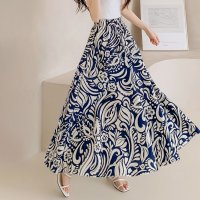 REAL STYLE/リアルスタイル REAL STYLE スカート マキシ ロング フレア 春 夏 秋 レディース ボトムス 膝下 Aライン ボタニカル ウエストゴム おしゃれ き/508030877