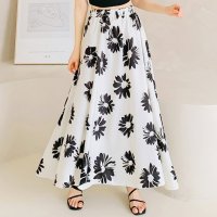 REAL STYLE/リアルスタイル REAL STYLE スカート マキシ ロング 花柄 フレア 春 夏 秋 レディース ボトムス 膝下 薄手 Aライン ウエストゴム おしゃれ き/508030879
