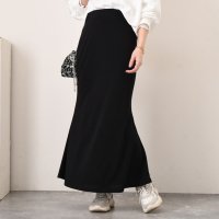 REAL STYLE/リアルスタイル REAL STYLE マーメイドスカート ロング 黒 白 薄手 春 夏 タイト レディース ボトムス ウエストゴム オフィス きれいめ ストレッ/508030880