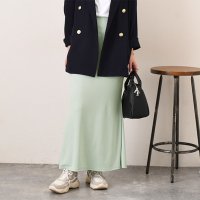 REAL STYLE/リアルスタイル REAL STYLE マーメイドスカート ロング 黒 白 薄手 春 夏 タイト レディース ボトムス ウエストゴム オフィス きれいめ ストレッ/508030880