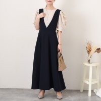REAL STYLE/リアルスタイル REAL STYLE ジャンパースカート ロング 40代 50代 60代 フレア 春 夏 ワンピース レディース ジャンスカ きれいめ マキシ /508030883