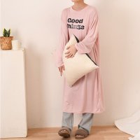 REAL STYLE/リアルスタイル REAL STYLE ワンピース レディース 長袖 春 夏 ロング ミモレ 膝下 部屋着 ルームウェア パジャマ 寝間着 Iライン 低身長 高身/508030884
