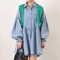 REAL STYLE/リアルスタイル REAL STYLE ワンピース 長袖 春 秋 デニム 膝丈 膝上 大きいサイズ フレア Aライン レディース トップス アウター 羽織り 上着/508030886