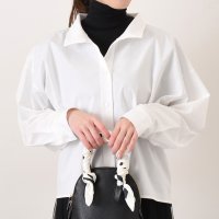 REAL STYLE/リアルスタイル REAL STYLE シャツ レディース 白 ブルー コットン 綿 ブラウス トップス 立ち襟 スタンドカラー 春 夏 秋 冬 体型カバー フォ/508030887