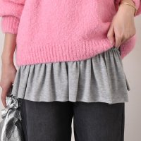 REAL STYLE/リアルスタイル REAL STYLE キャミソール インナー トップス 付け裾 つけ裾 肌着 ロング 裾 フリル 薄手 薄い 白 黒 レイヤード つけすそ カッ/508030890