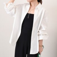 REAL STYLE/リアルスタイル REAL STYLE シャツ レディース 長袖 綿 コットン 白 黒 ブルー おしゃれ ロング ゆったり トップス 春 夏 秋 冬 薄手 体型カ/508030891