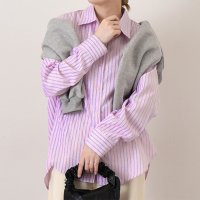 REAL STYLE/リアルスタイル REAL STYLE ストライプシャツ レディース 長袖 ストライプ柄 ブルー 青 大きいサイズ おしゃれ 春 夏 秋 冬 薄手 速乾 トップス/508030892