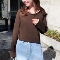 REAL STYLE/リアルスタイル REAL STYLE カットソー レディース 長袖 薄手 春 夏 秋 トップス ショート丈 短め 綿 コットン おしゃれ 白 黒 ゆったり 可愛/508030895