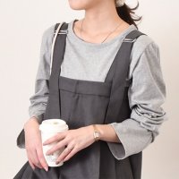 REAL STYLE/リアルスタイル REAL STYLE カットソー レディース 長袖 薄手 春 夏 秋 トップス ショート丈 短め 綿 コットン おしゃれ 白 黒 ゆったり 可愛/508030895