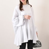 REAL STYLE/リアルスタイル REAL STYLE チュニック 長袖 春 カットソー スウェット ワンピース レディース きれいめ 大きいサイズ フレア フリル Aライン ト/508030897