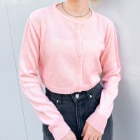 REAL STYLE/リアルスタイル REAL STYLE カーディガン レディース ニット 春 秋 薄手 ショート丈 丈短め 丸首 トップス アウター 羽織 上着 オフィス 通勤 /508030899