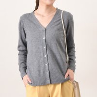 REAL STYLE/リアルスタイル REAL STYLE カーディガン レディース ニット 春 秋 黒 薄手 Vネック カラー 洗える 長袖 通勤 オフィス 学生 学校 事務 ビジ/508030901