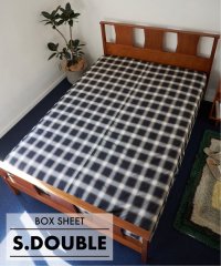 ACME Furniture/OMBRE CHECK BOX SHEET S.D　ボックスシーツ セミダブル/508031142