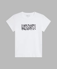 agnes b. FEMME/ロゴ ゼブラプリント コットン 半袖 Tシャツ "Brando"/508031288