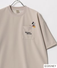 DISNEY/ディズニー Disney オーバーサイズ ミッキーワンポイント刺繍 ポケット付 半袖Tシャツ レディース メンズ/508031855