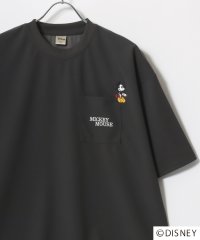 DISNEY/ディズニー Disney オーバーサイズ ミッキーワンポイント刺繍 ポケット付 半袖Tシャツ レディース メンズ/508031855